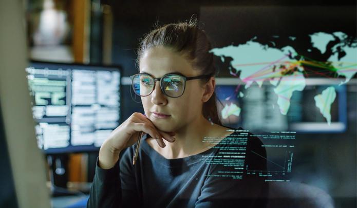 A young professional works on SHREC research